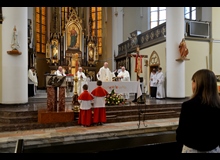 Msza dziękczynna w intencji Jolanty Hałczyńskiej z okazji 10-tej rocznicy konsekracji, przewodniczył  Arcybiskup koadiutor Adrian Galbas - 10.05.2023